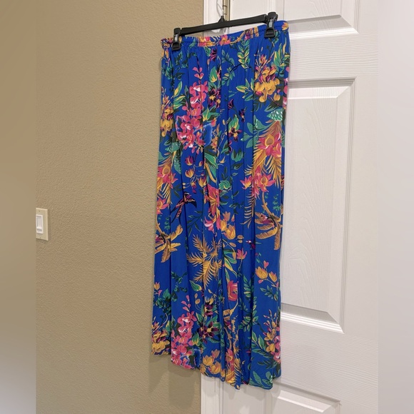 Cynthia Rowley Women's Hawaiian Strap top pants suit Blue pink size M - Picture 4 of 7